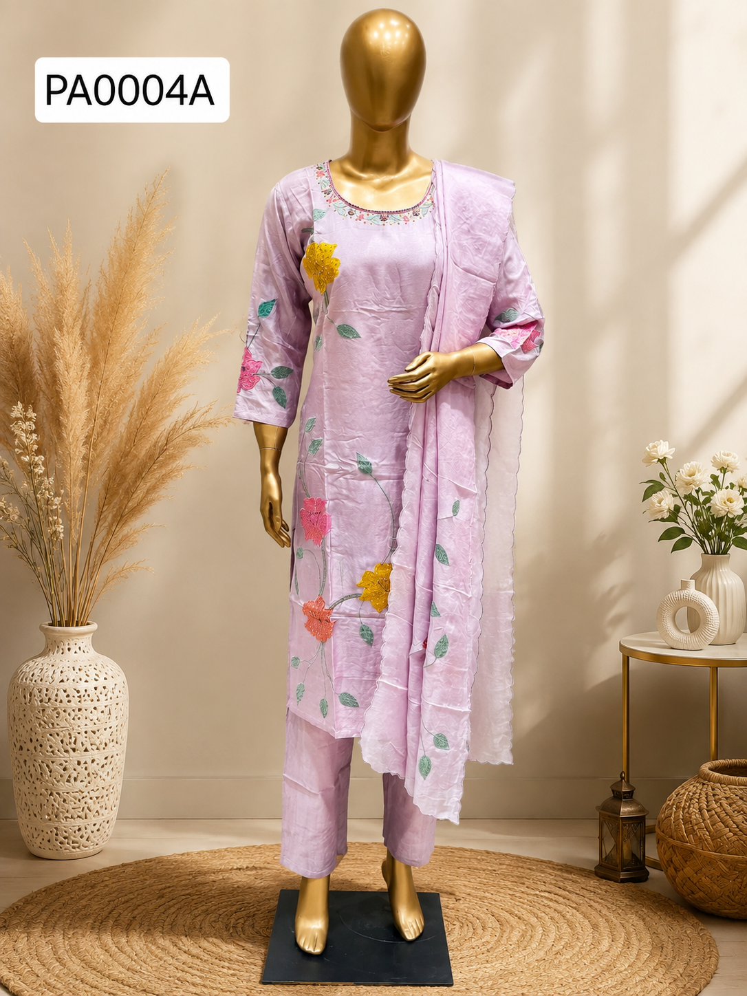 3-Piece Straight Kurta Set