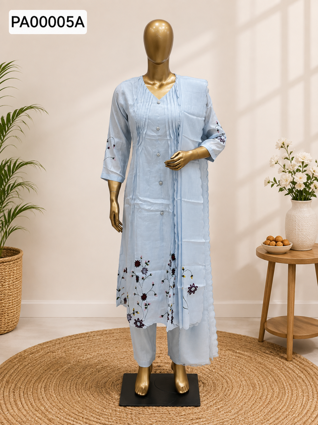 3-Piece Straight Kurta Set