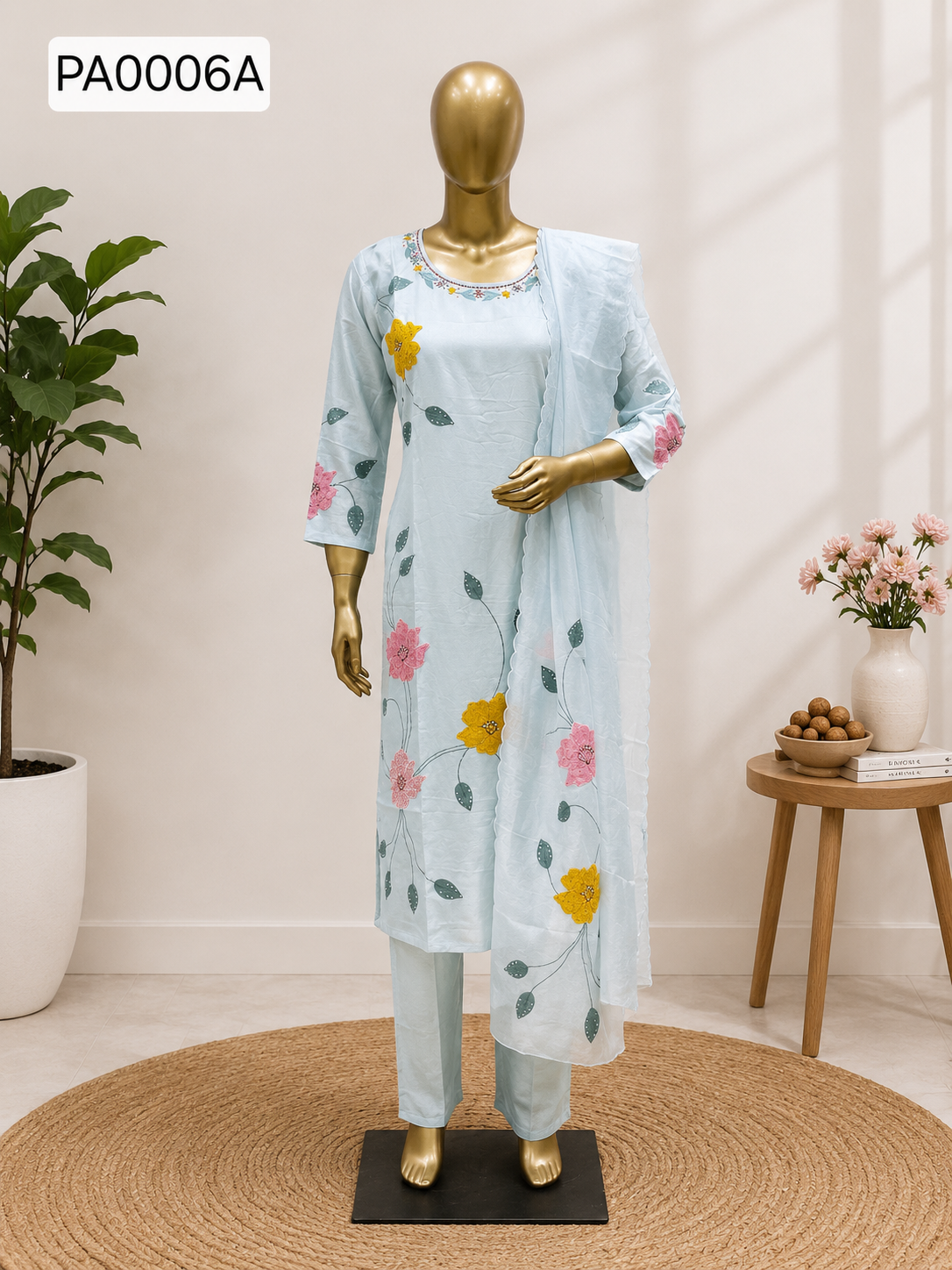 3-Piece Straight Kurta Set